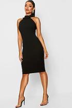 Boohoo Ruffle Neck Sleeveless Dress