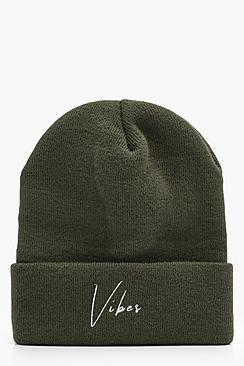 Boohoo Vibes Turn Up Beanie