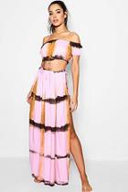 Boohoo Bea Tie Dye Split Beach Co-ord