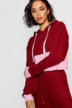 Boohoo Woman Colour Block Hoody