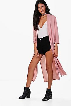 Boohoo Sarah Side Split Midi Cardigan