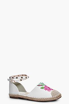 Boohoo Elizabeth Stud Trim Espadrille