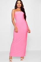 Boohoo Neon Bandeau Maxi Dress