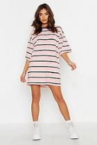 Boohoo Oversized Stripe T-shirt Dress