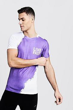 Boohoo Live Fast Dye Effect T-shirt