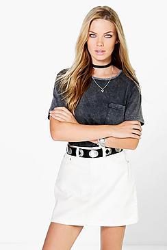 Boohoo Sophia 5 Pocket Denim Skirt
