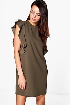 Boohoo Faith Ruffle Dress