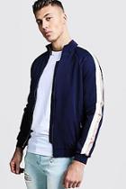 Boohoo Raglan Bomber With Side Stripe