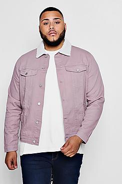 Boohoo Big And Tall Pastel Denim Jacket