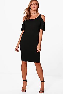 Boohoo Millie Cold Shoulder Dress