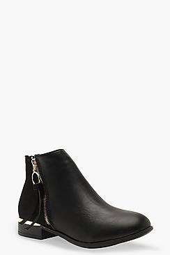 Boohoo Zip Side Chelsea Boots