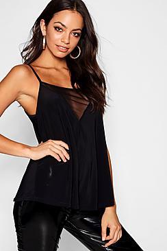 Boohoo Mesh Front Cami