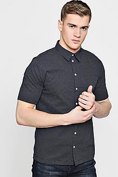 Boohoo Polka Dot Short Sleeve Shirt