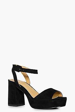 Boohoo Ella 2 Part Platform Low Heel