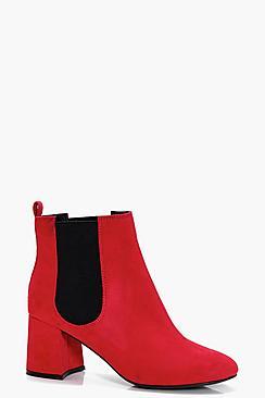 Boohoo Poppy Pull On Elastic Insert Chelsea Boots