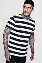 Boohoo Engineered Stripe T-shirt With Sports Rib