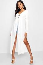 Boohoo Lottie Button Detail Maxi Shirt