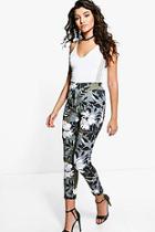 Boohoo Marcelle Camo Floral Skinny Trousers