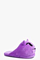 Boohoo Devil Emoji Slipper Purple