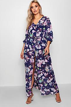 Boohoo Plus Kirsty Button Through Beach Cover Up Dress