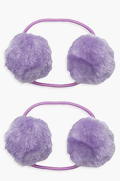 Boohoo Lily Pastel Pom Hair Band 2 Pack