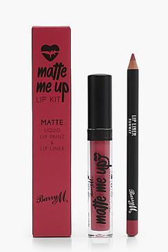 Boohoo Barry M Matte Me Up Lip Kit - Runway