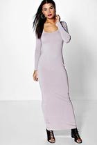Boohoo Anna Long Sleeve Maxi Dress