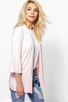 Boohoo Jessica Jersey Lightweight Jacket Nude
