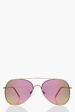 Boohoo Emilia Ombre Lense Aviator Sunglasses
