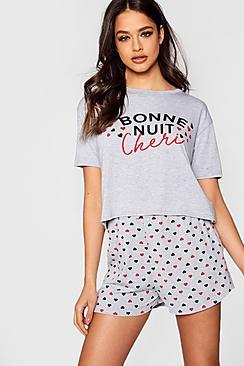 Boohoo Tori Bonne Nuit Cheri Pj Short Set