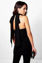 Boohoo Lauren Tie Tunic Top