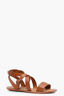 Boohoo Esme Cross Strap Gladiator Sandal
