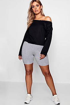 Boohoo Plus Isla Off The Shoulder Sweat Top