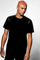 Boohoo Skater Velour Studded T-shirt