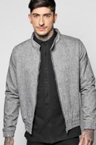 Boohoo Textured Harrington Jacket Grey