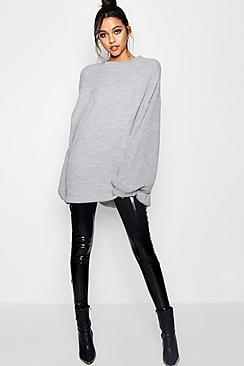 Boohoo Sadie Balloon Split Sleeve Oversized Jumper