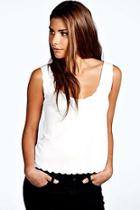 Boohoo Cora Scallop Edge Jersey Vest