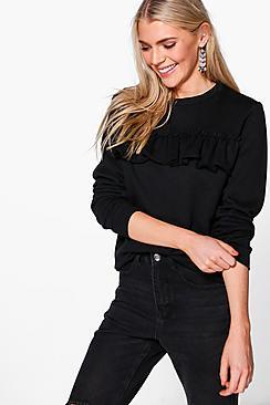 Boohoo Felicity Frill Detail Sweat