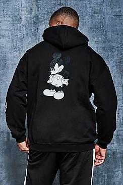 Boohoo Big And Tall Disney Mickey Oversized Hoodie