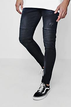 Boohoo Skinny Fit Jeans With Embossed Stud Details