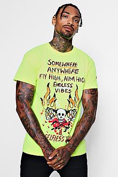 Boohoo Somewhere Anywhere Printed Tee