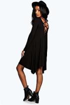 Boohoo Leena Cross Back Swing Dress