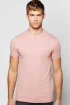 Boohoo Crew Neck Pocket T Shirt Pink