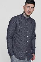 Boohoo All Over Star Print Long Sleeve Shirt