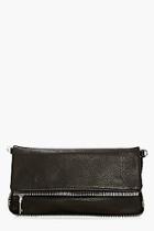 Boohoo Edie Zip Edge Fold Over Clutch Bag