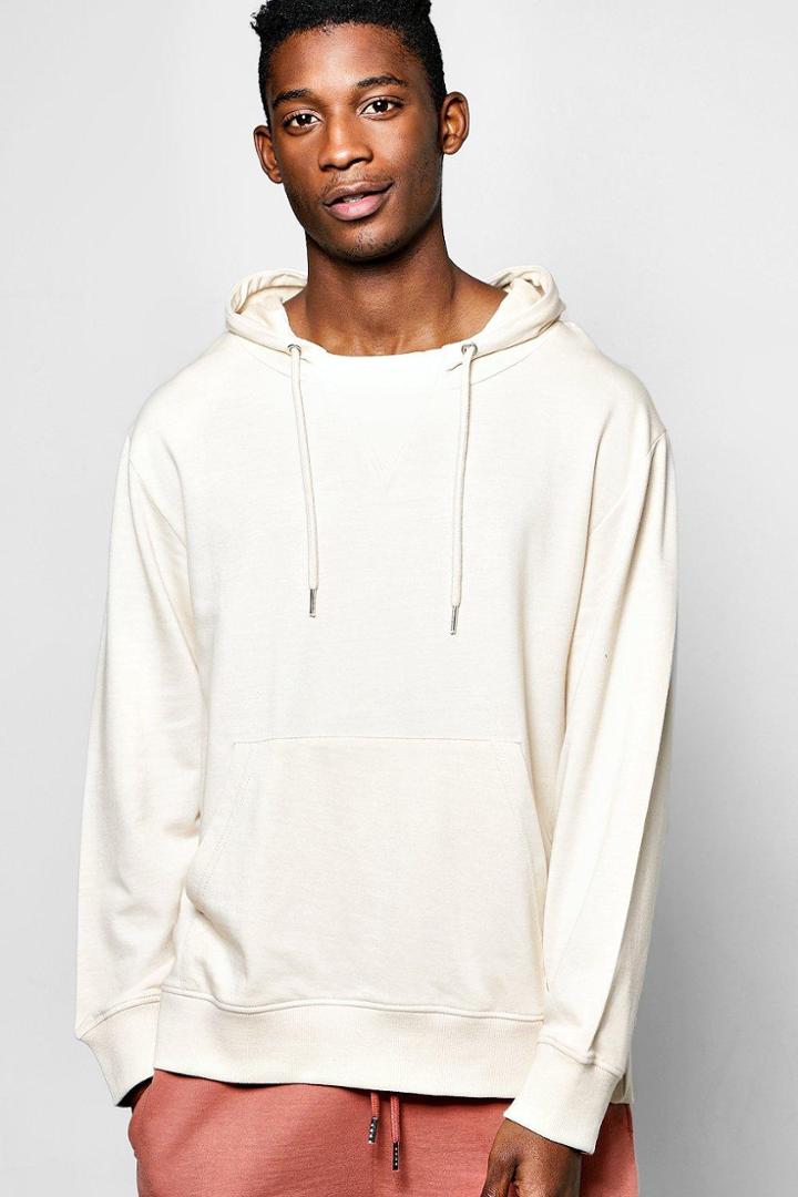 Boohoo Oversized Snorkel Neck Hoodie Stone