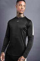Boohoo Man Poly Long Sleeve T-shirt With Panel Details
