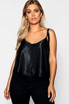 Boohoo Plus D-ring Satin Swing Cami