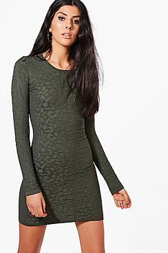 Boohoo Nadia Round Neck Knitted Dress