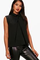 Boohoo Sleeveless Chiffon Blouse